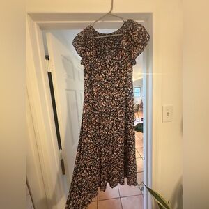 Madewell Floral Black Dress